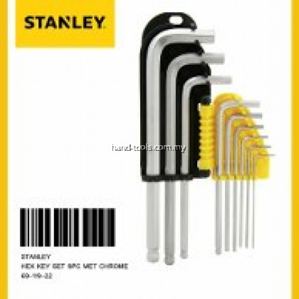 stanley 69-119 9pc chrome hex key / Allen Key Set